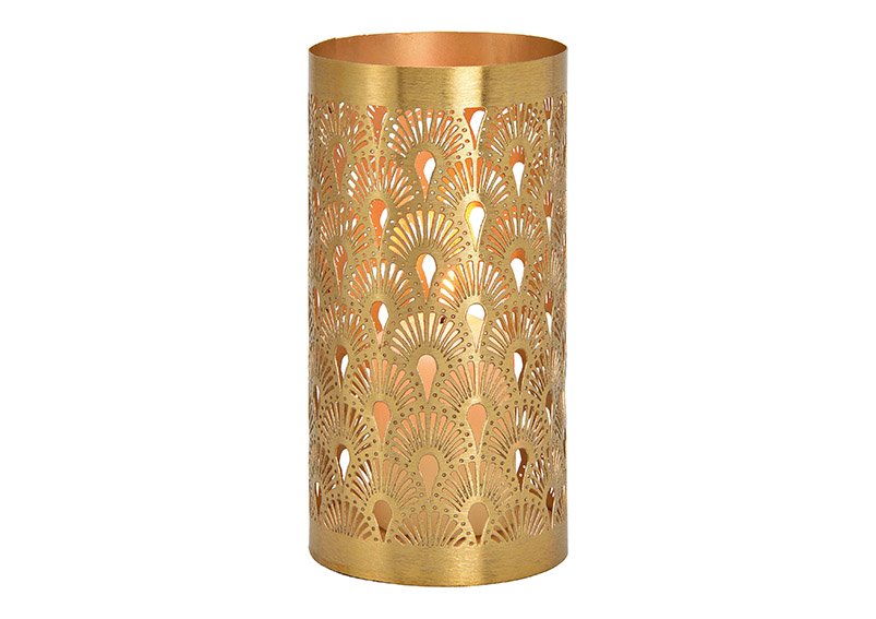 Lanterna in metallo oro (L/H/D) 10x20x10cm