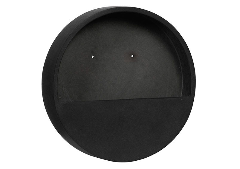 Fiberstone flower pot black (W/H/D) 30x9x30cm