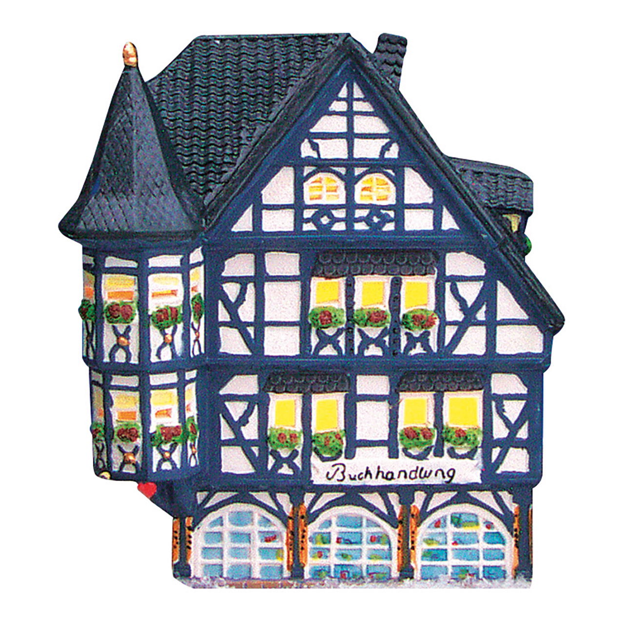 Wurm Lichthaus Buchhandlung Linz/Rhein aus Porzellan, Bunt (B/H/T) 14x18x11cm