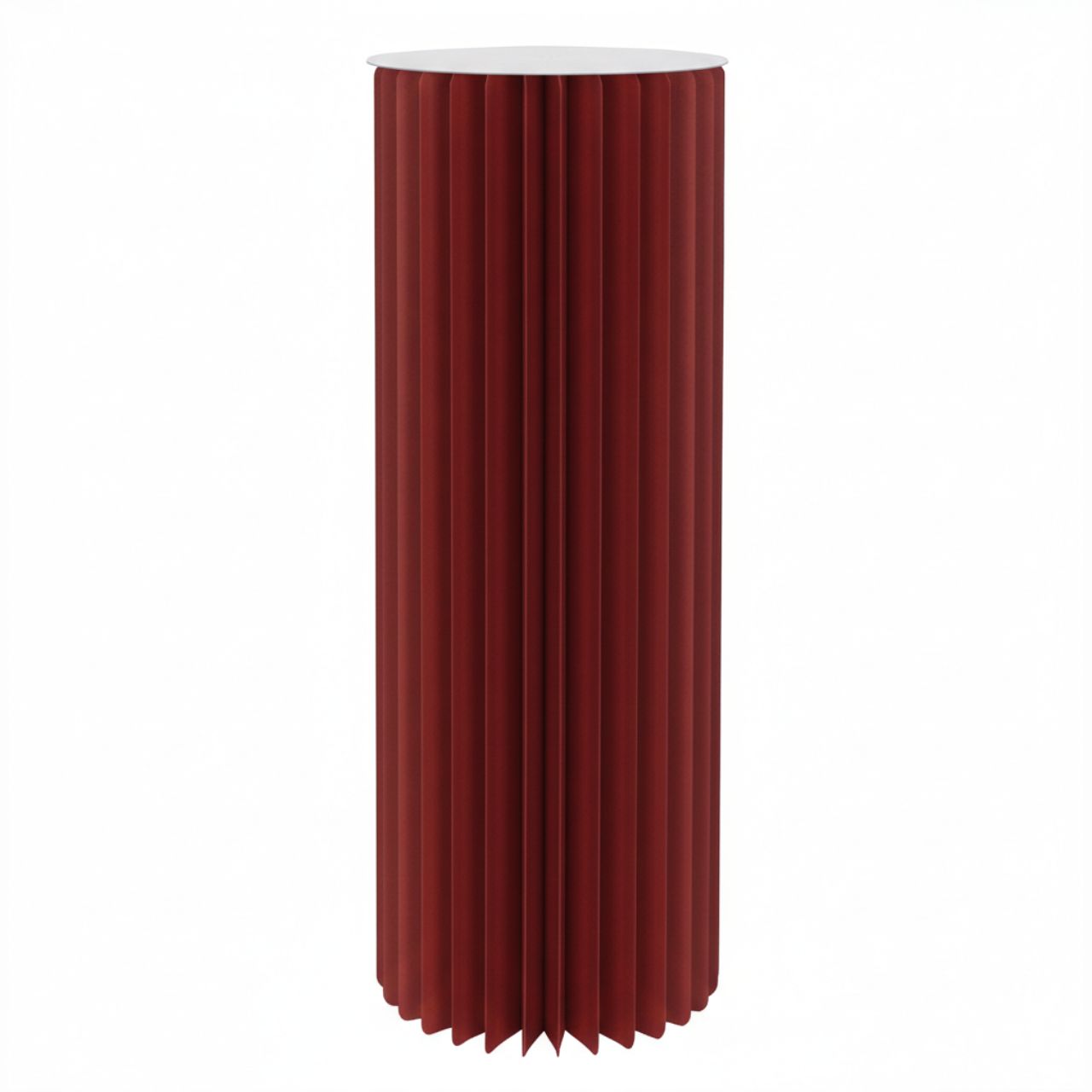 Honeycomb Tisch aus Papier/Pappe Bordeaux (B/H/T) 30x80x30cm Hocker, Holz, Rot, Rippenstruktur, Tischbeine