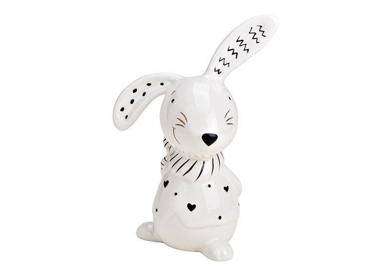 Bunny ceramic white (W/H/D) 10x16x7cm