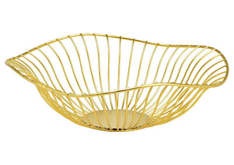 Basket metal gold (W/H/D) 29x9x28cm