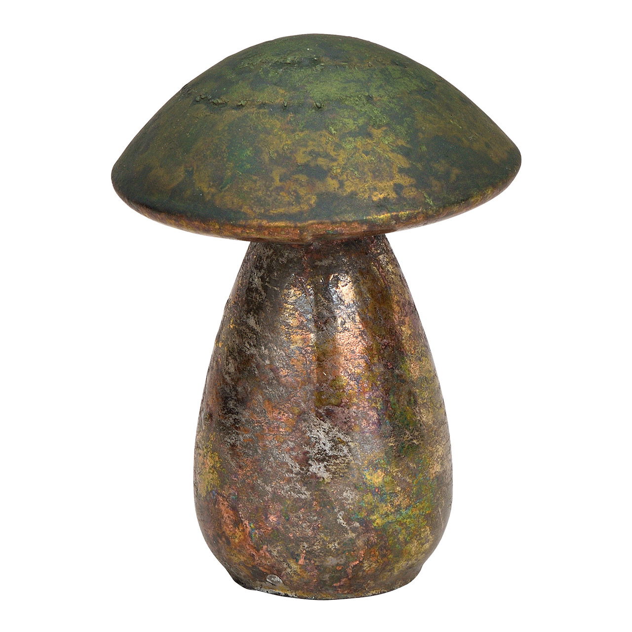 Champignon van glas groen (w/h/d) 9x12x9cm