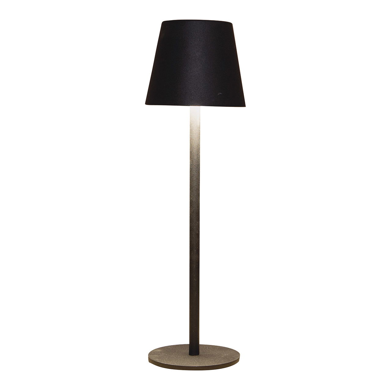 Lampada da tavolo a LED, per esterni/interni, bianco caldo dimmerabile touch on/off incl. cavo USB da 80 cm, in metallo nero opaco (L/A/D) 11x36x11 cm