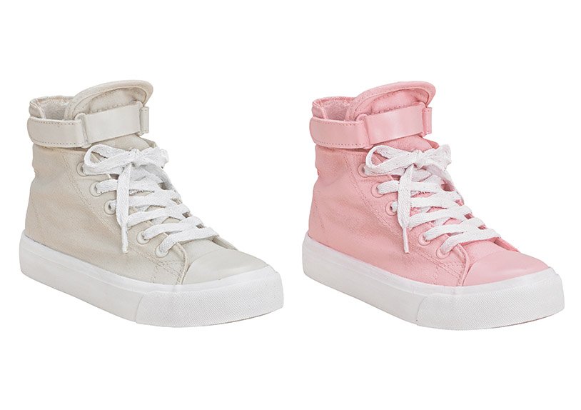 Shoe made of poly pink / white 2-ASST, (w / h / d) 23x15x8cm