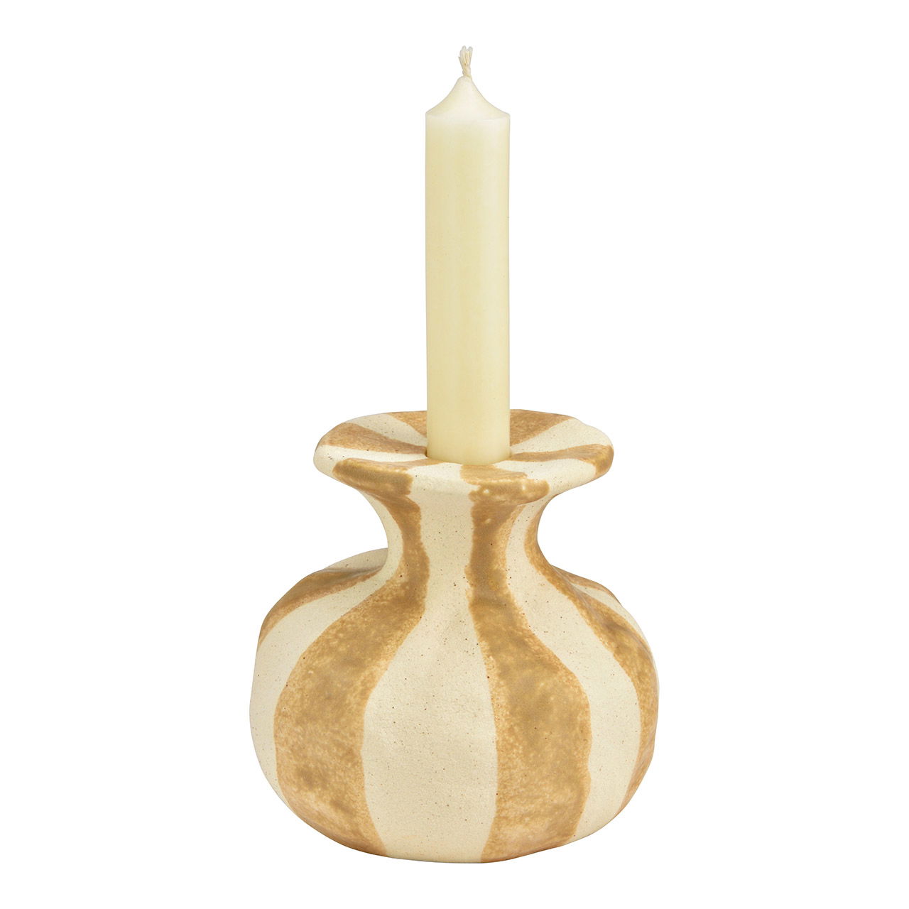 Keramische kandelaar, beige (B/H/D) 10x10x10cm Krug, Töpferei, Vase