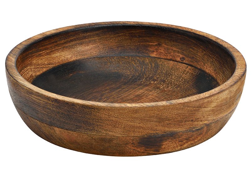 Mango wood bowl brown (W/H/D) 20x5x50cm
