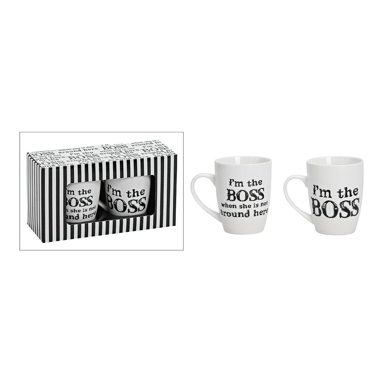 Set di tazze Boss in porcellana, 2 pezzi, 11x10x8cm, 250ml