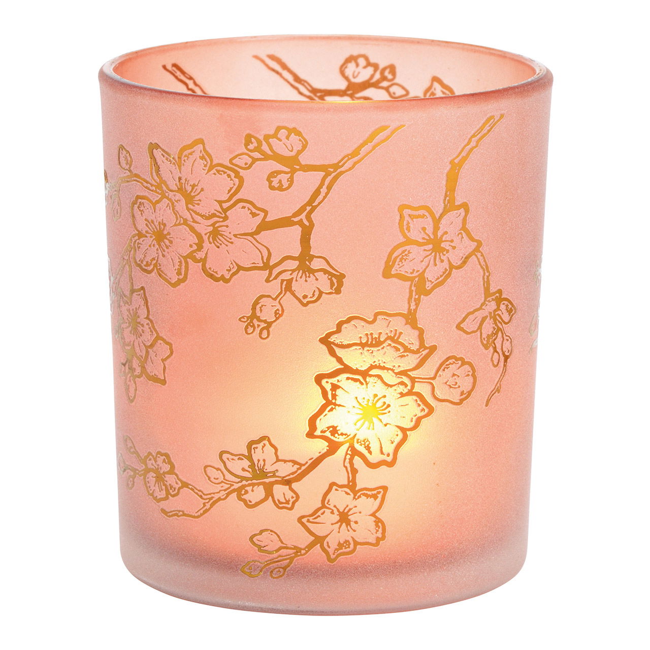 Windlicht Blumen Dekor aus Glas pink/rosa (B/H/T) 9x10x9cm Windlicht Blumen Dekor aus Glas pink/rosa (B/H/T) 9x10x9cm