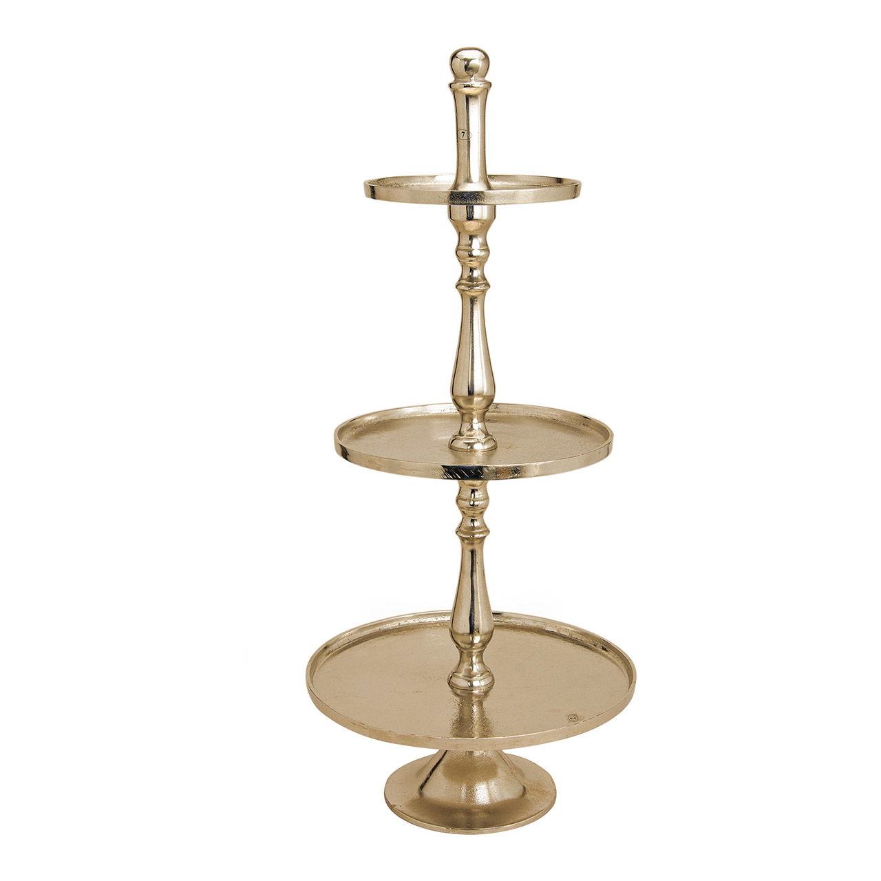 Etagere mit 3 Ebenen aus Metall Gold (B/H/T) 25/34/42x97cm Moebel