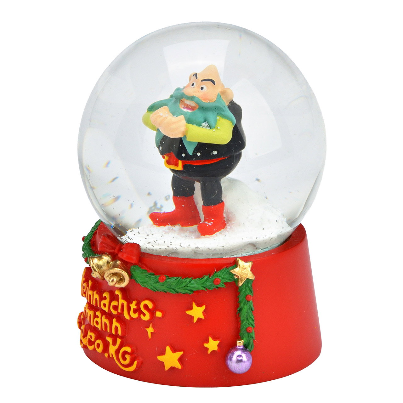 Schneekugel, Globus, Weihnachten, Deko, Mann mit Bart
