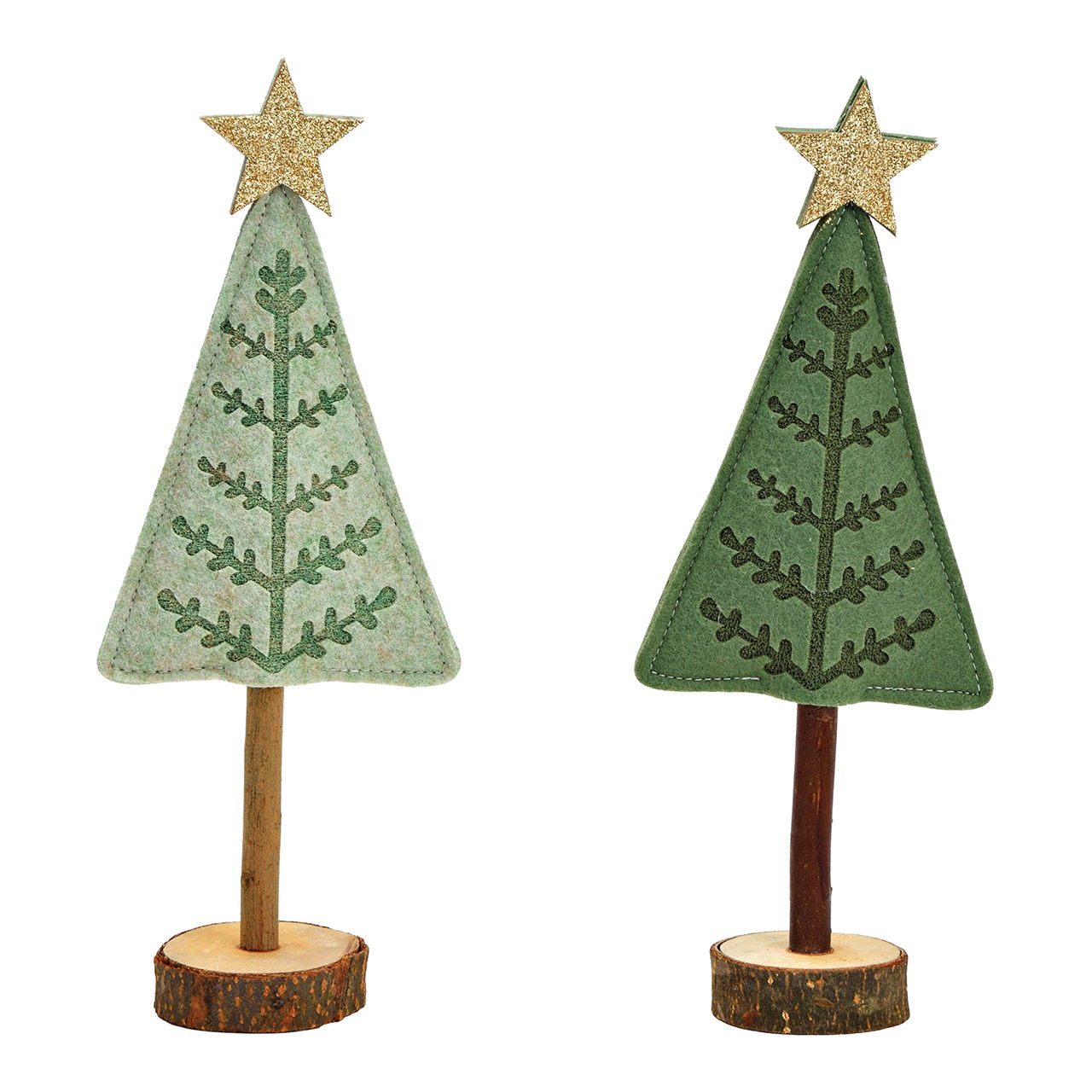 Supporto per albero di Natale in feltro, verde 2 pieghe, (L/A/D) 11x27x6cm