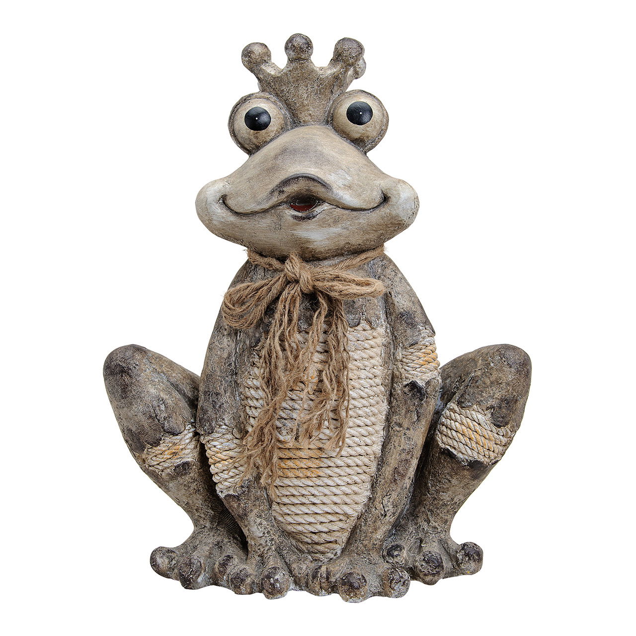 Frog king in grigio in magnesia, L40 x P24 x H53 cm