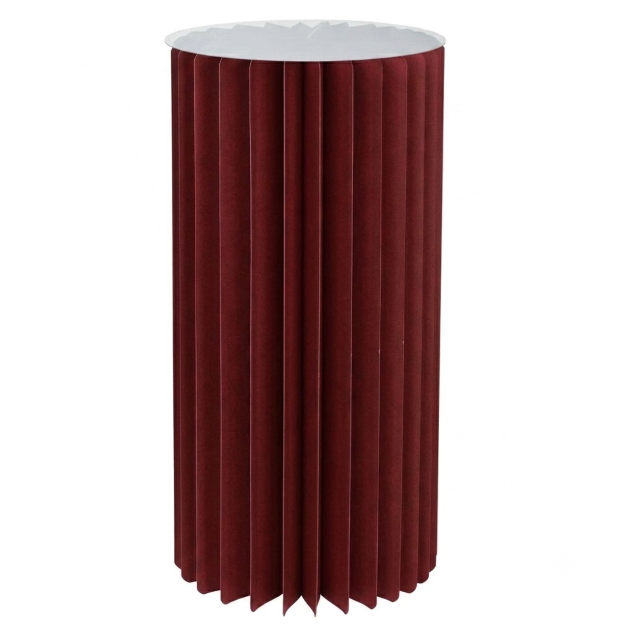 Mesa nido de abeja de papel/cartón Burdeos (A/A/P) 30x60x30cm Roter Lampenschirm, Faltlampenschirm, Lichtschirm, Roter Stoff, Kegelform Lampenschirm