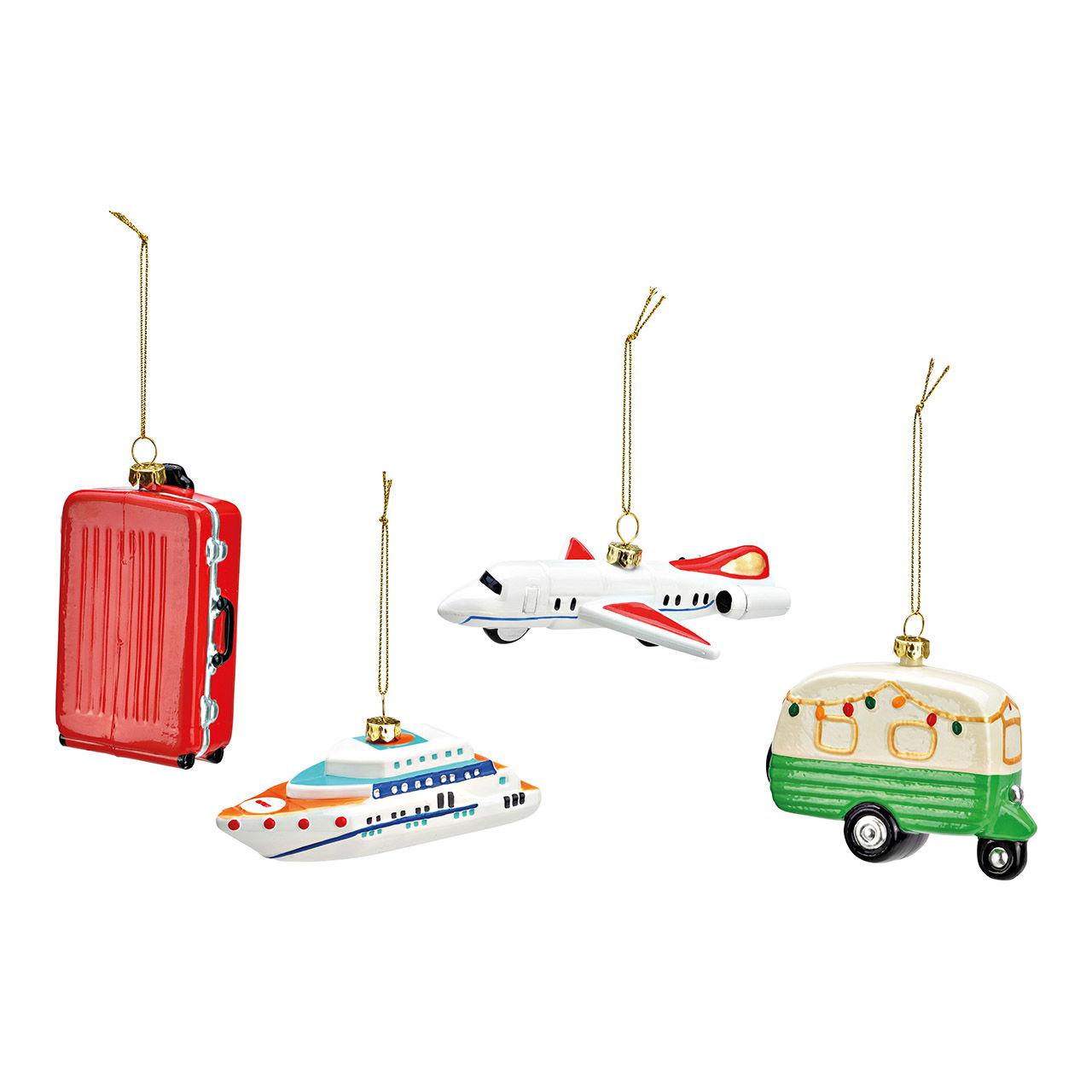 Plastic Christmas hanger Travel colorful 4-fold, (W/H/D) 14x10x3cm