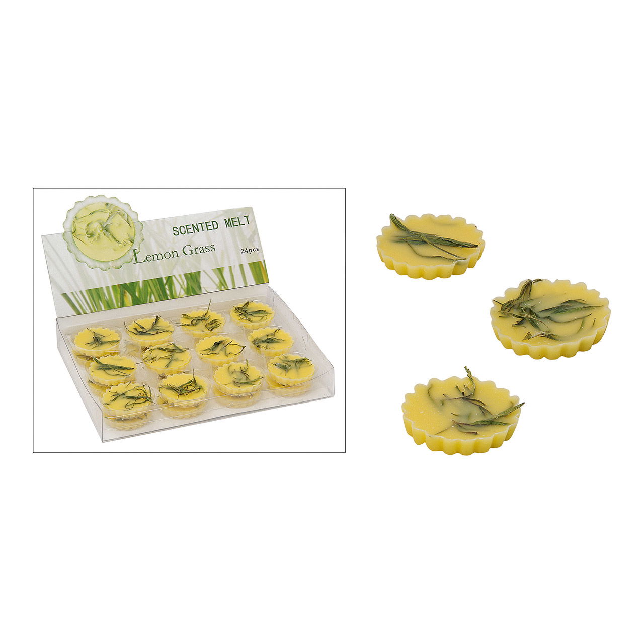 Scented wax lemon-grass f. fragrance burner 15gr