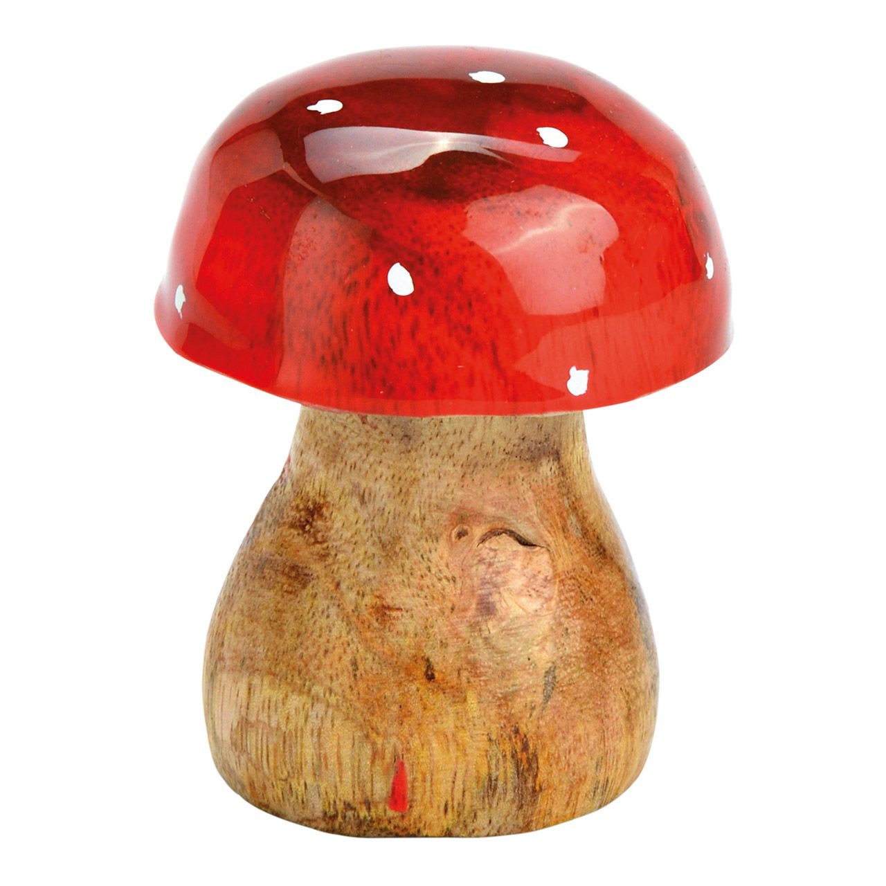 Champiñón de madera de mango Rojo, (A/H/D) 5x7x5cm