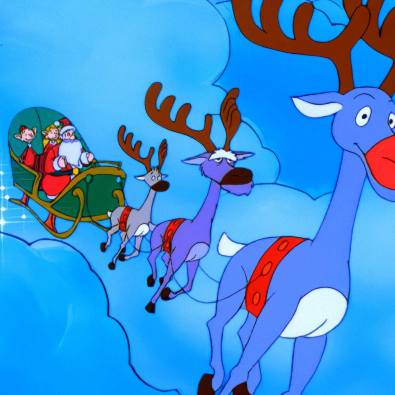 Schlitten, Rentiere, Schlittenfahrt, Animation, Weihnachtsfigur