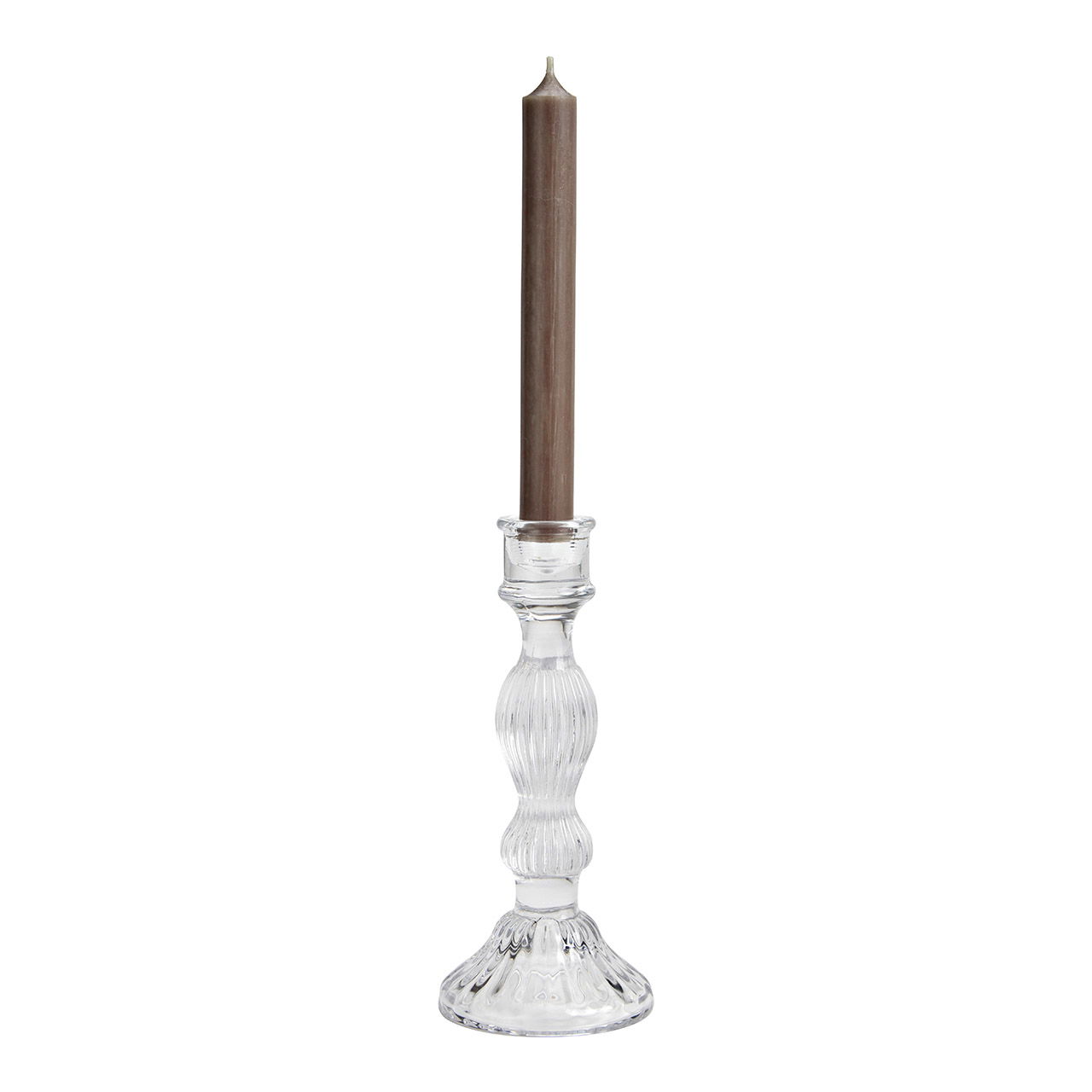 Candle holder made of transparent glass (W/H/D) 9x20x9cm Candle holder made of transparent glass (W/H/D) 9x20x9cm