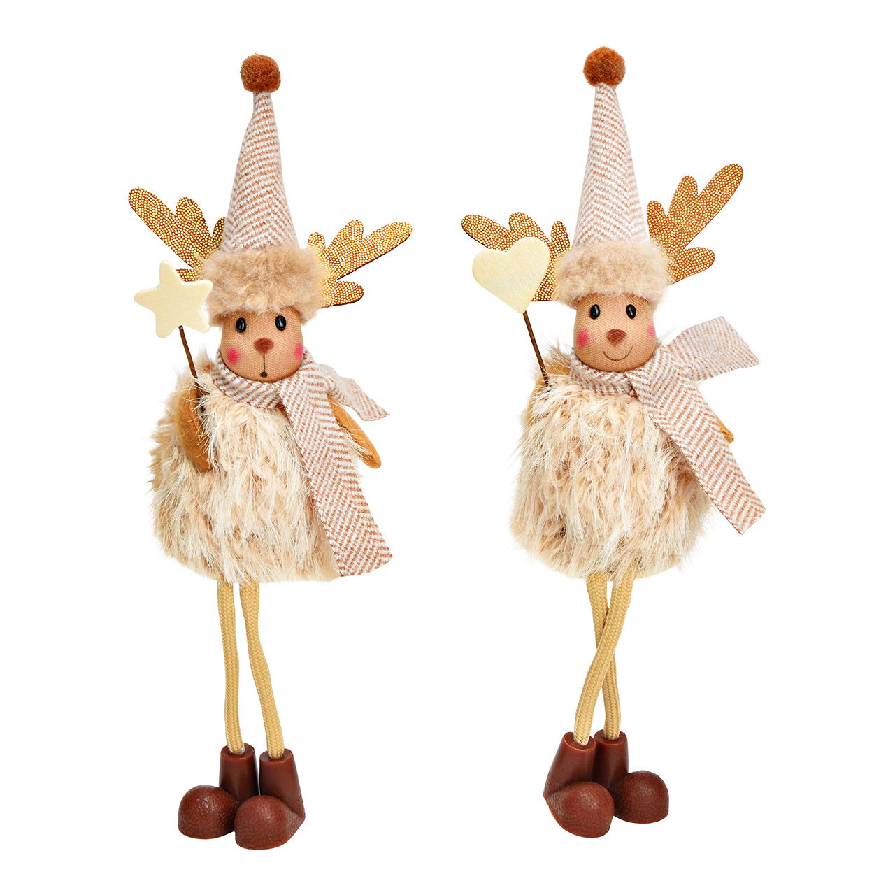 Edge stool moose made of textile/plastic/wood, 2-fold, beige (W/H/D) 8x19x4cm Edge stool moose made of textile/plastic/wood, 2-fold, beige (W/H/D) 8x19x4cm