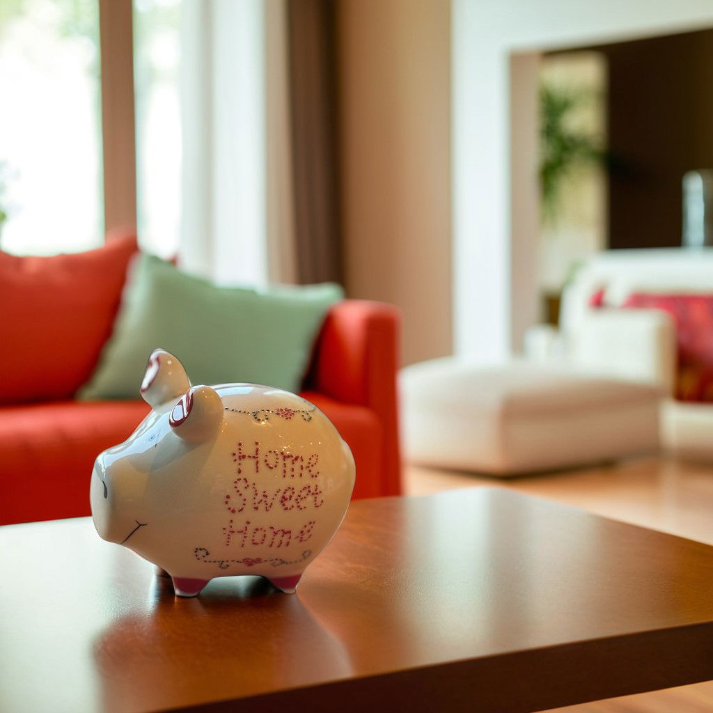 Couch, Mobiliar, Sparschwein