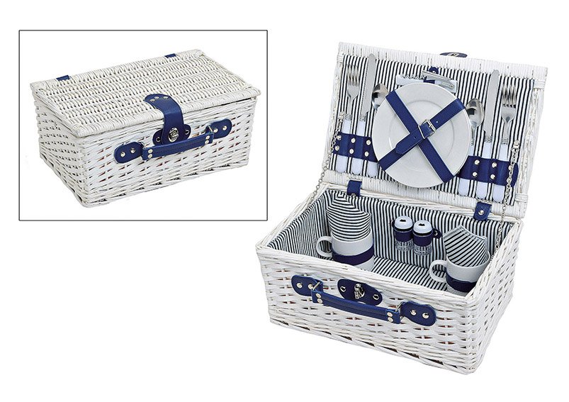 Willow picnic basket for 2 person 16pcs.