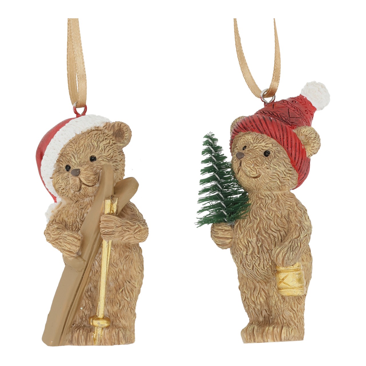 Bär aus Poly Braun 2-Fach (B/H/T) 4x8x3cm Kunst, Kunsthandwerk