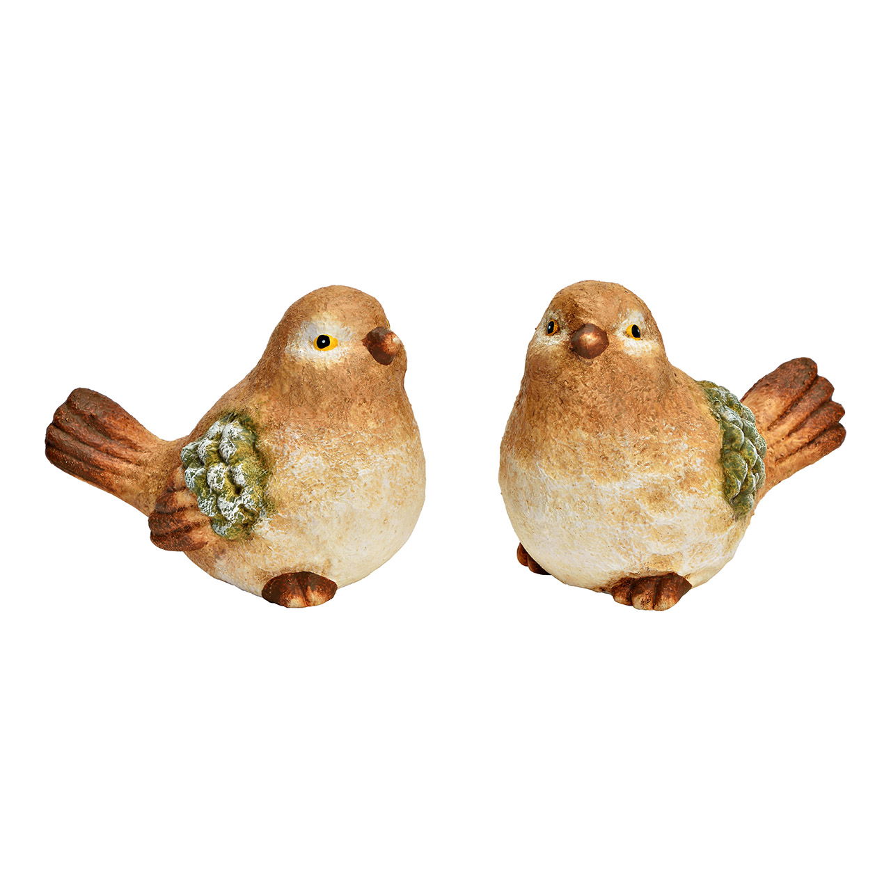 Figur Vogel aus Ton, 2-fach, Braun (B/H/T) 13x9x8cm Figur Vogel aus Ton, 2-fach, Braun (B/H/T) 13x9x8cm