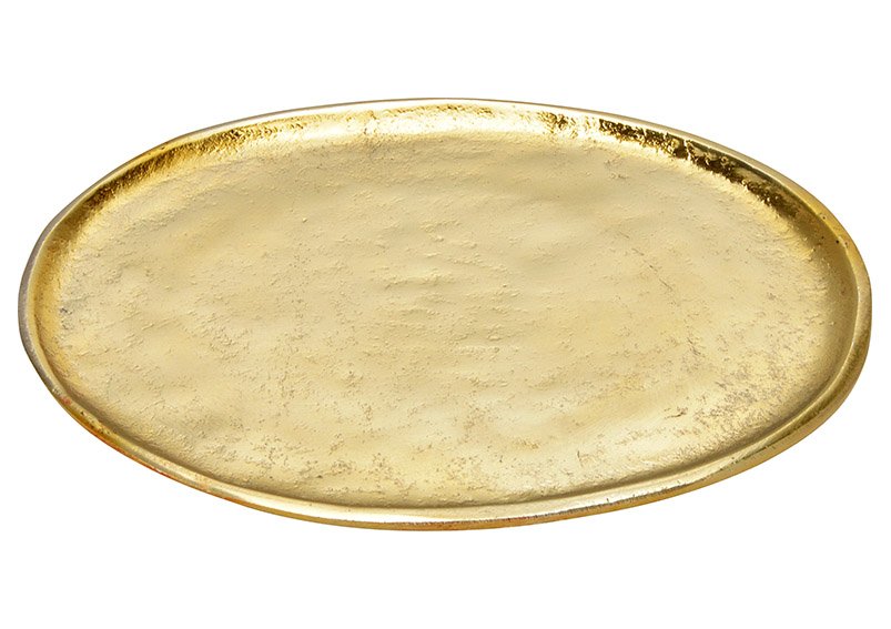 Plate metal gold (W/H/D) 20x1x17cm