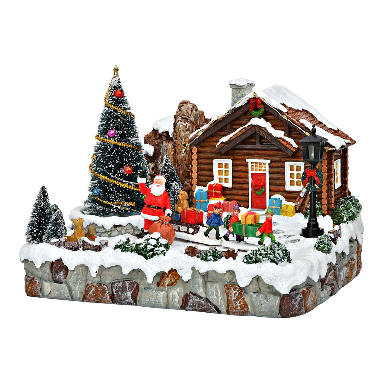 Scène de vents avec lumière en poly, multicolore (L/H/P) 27x20x22cm fonctionnant à l'adaptateur Scène de vents avec lumière en poly, multicolore (L/H/P) 27x20x22cm fonctionnant à l'adaptateur