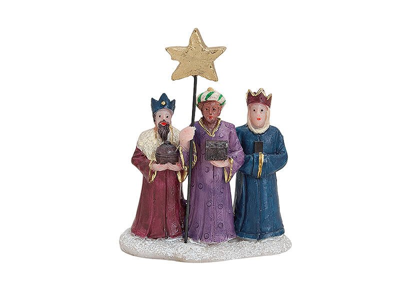 Miniatur Heilige 3 Könige aus Poly, B6 x H8 cm