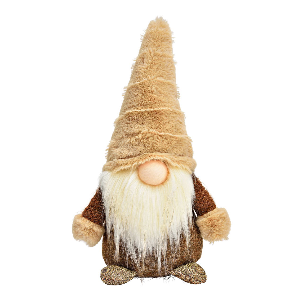 Gnome from textile brown (W/H/D) 15x30x11cm