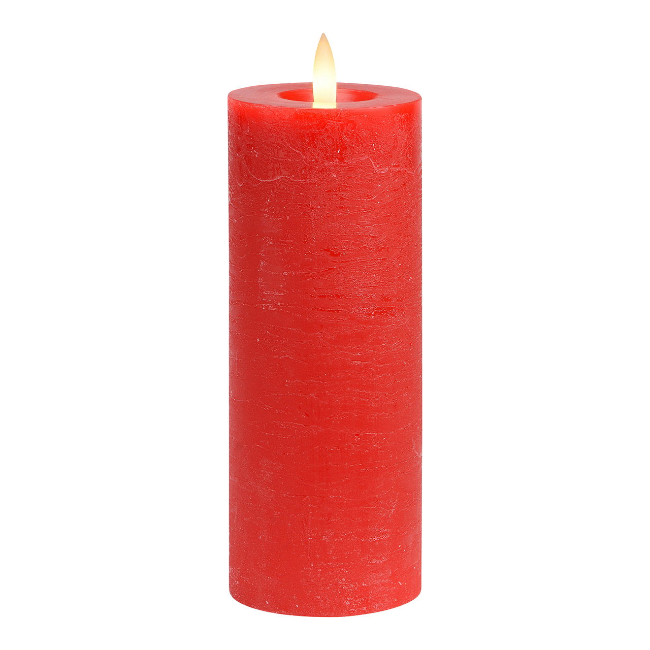 Candle LED red, flickering light, exclusive 2xAAA made of wax (W/H/D) 7x18x7cm