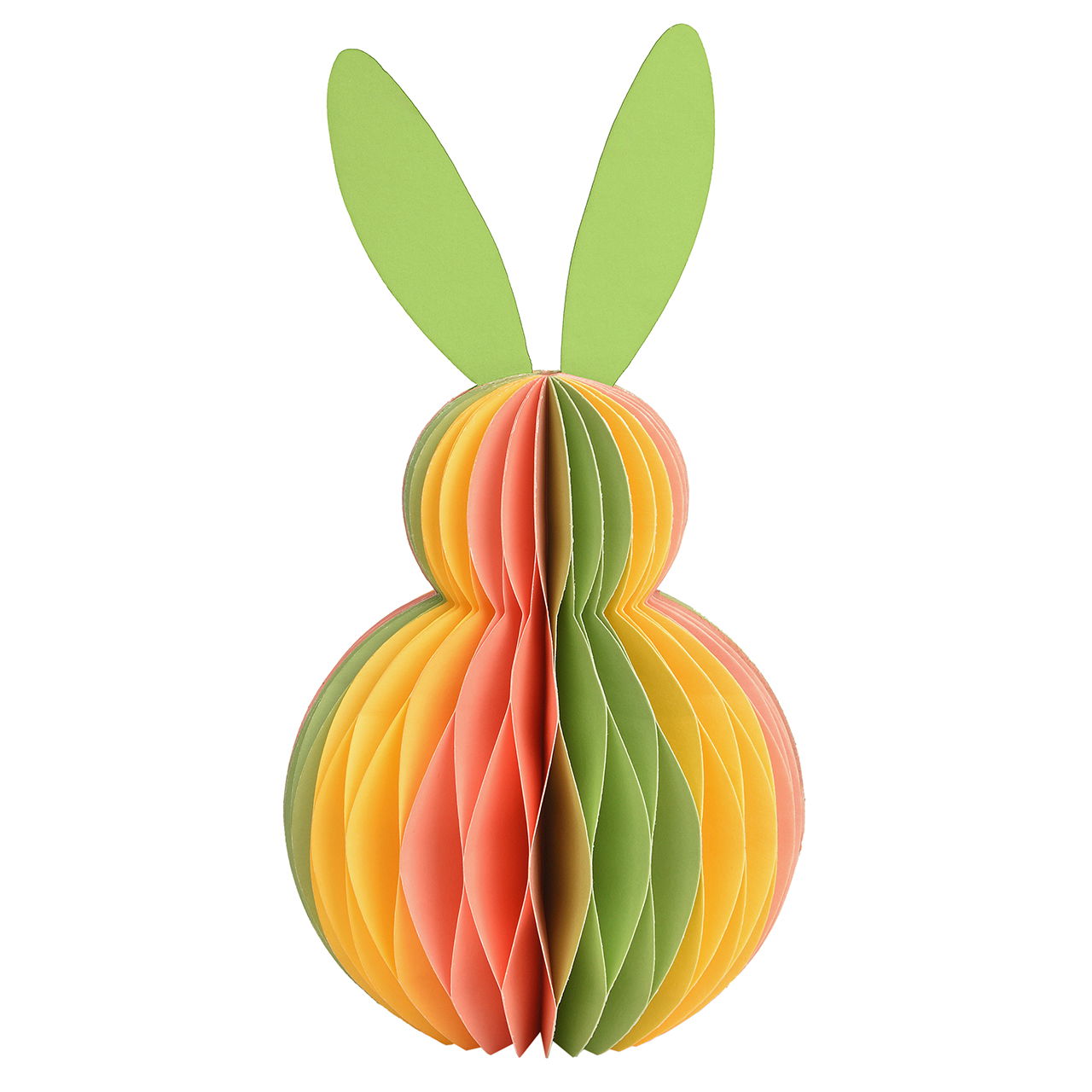 Lapin Honycomb en papier/carton, Coloré (L/H/P) 10x20x10cm Papier, Blatt, Pflanze, Kunst