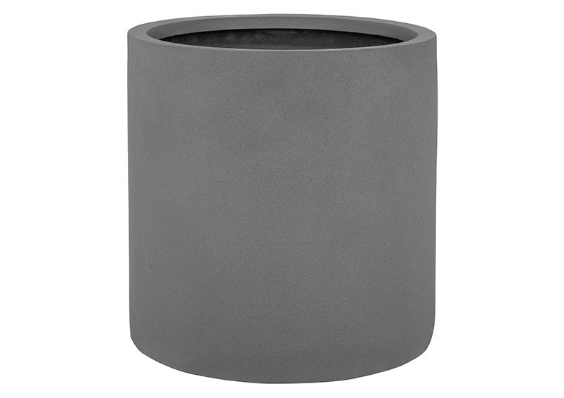 Fiberstone flower pot gray (W/H/D) 20x20x20cm
