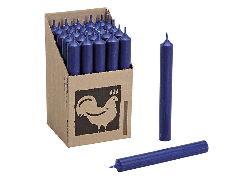 Colore candela bastone: blu scuro (w/h/d) 2x18x2cm