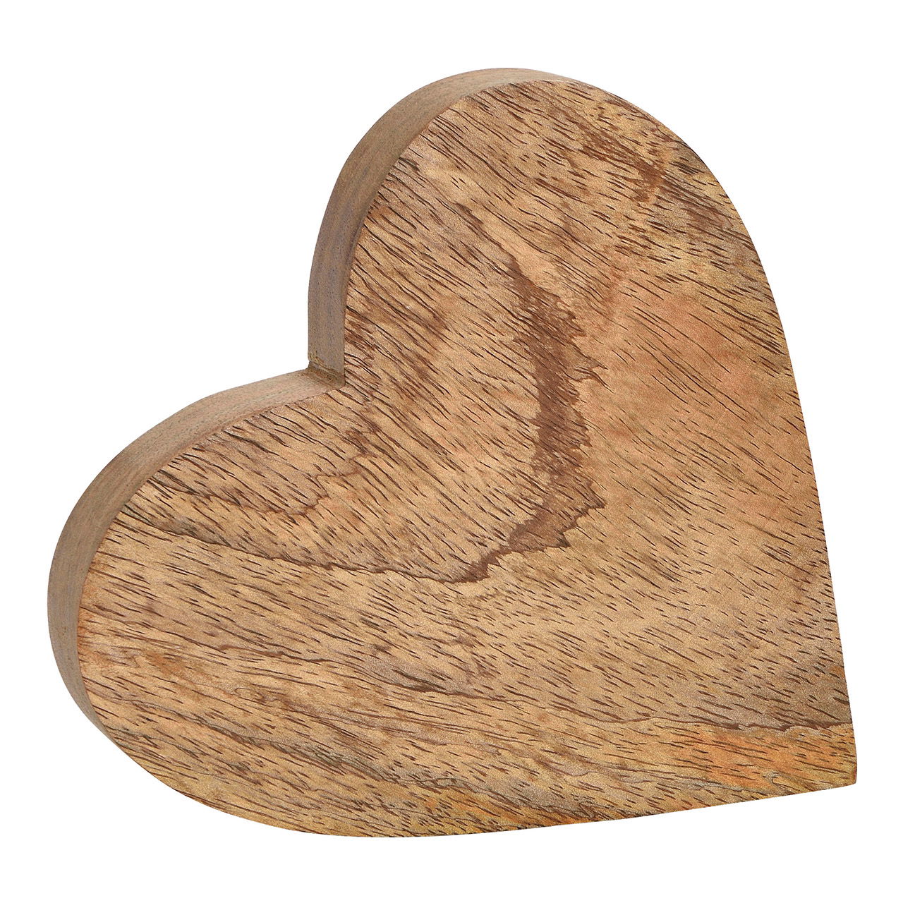 Cuore di legno di mango marrone (w/h/d) 15x2x15cm