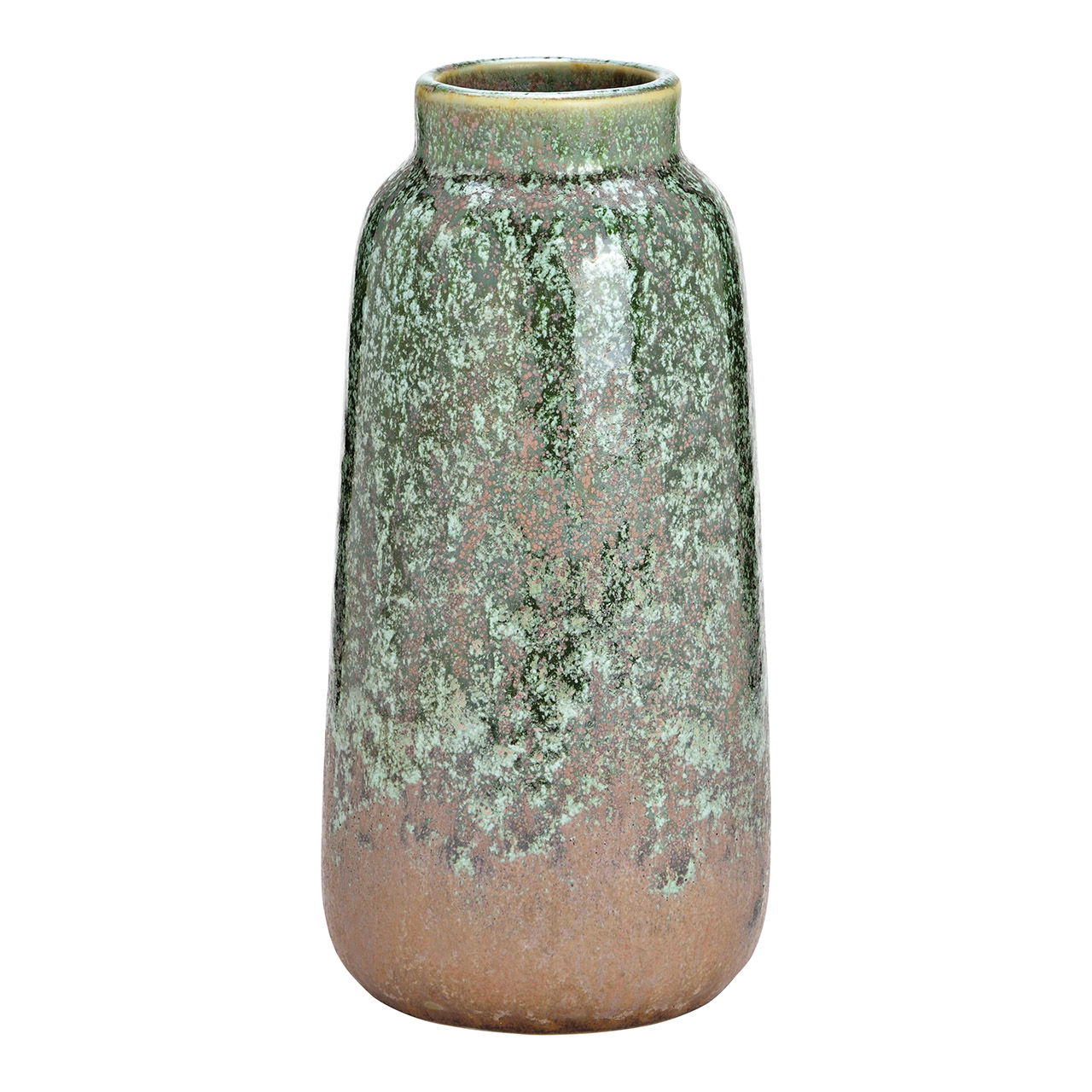 Vaso in porcellana Verde/Taupe (L/H/D) 8x17x8cm