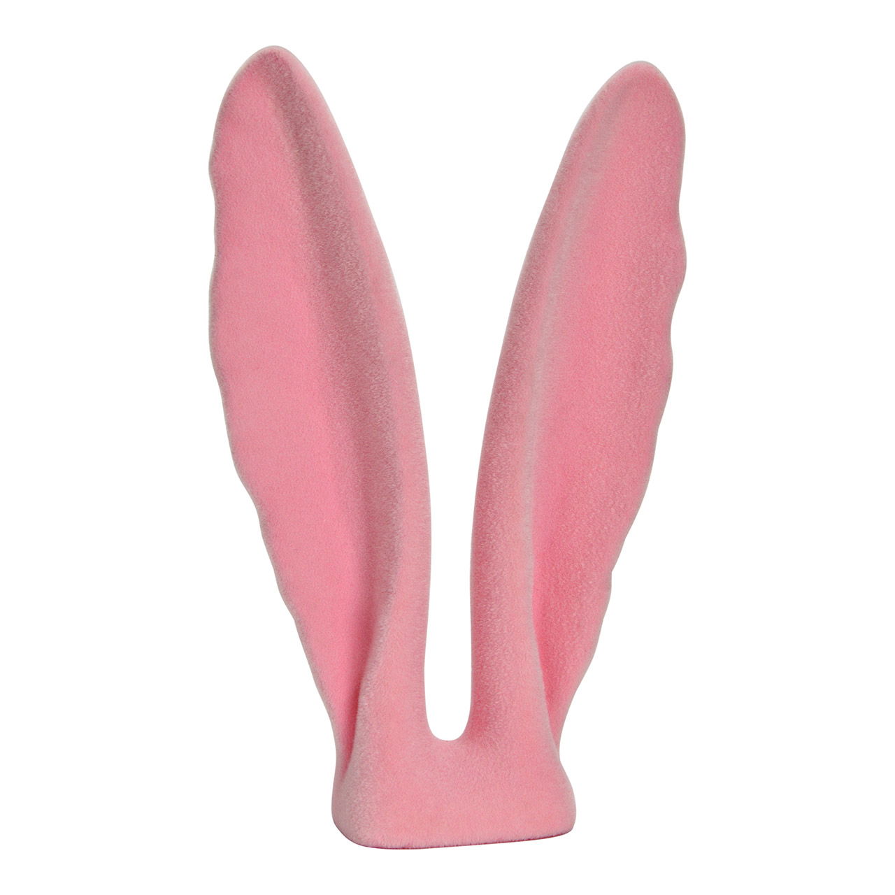 Hasenohren beflockt aus Kunststoff, Rosa (B/H/T) 16x26x5cm