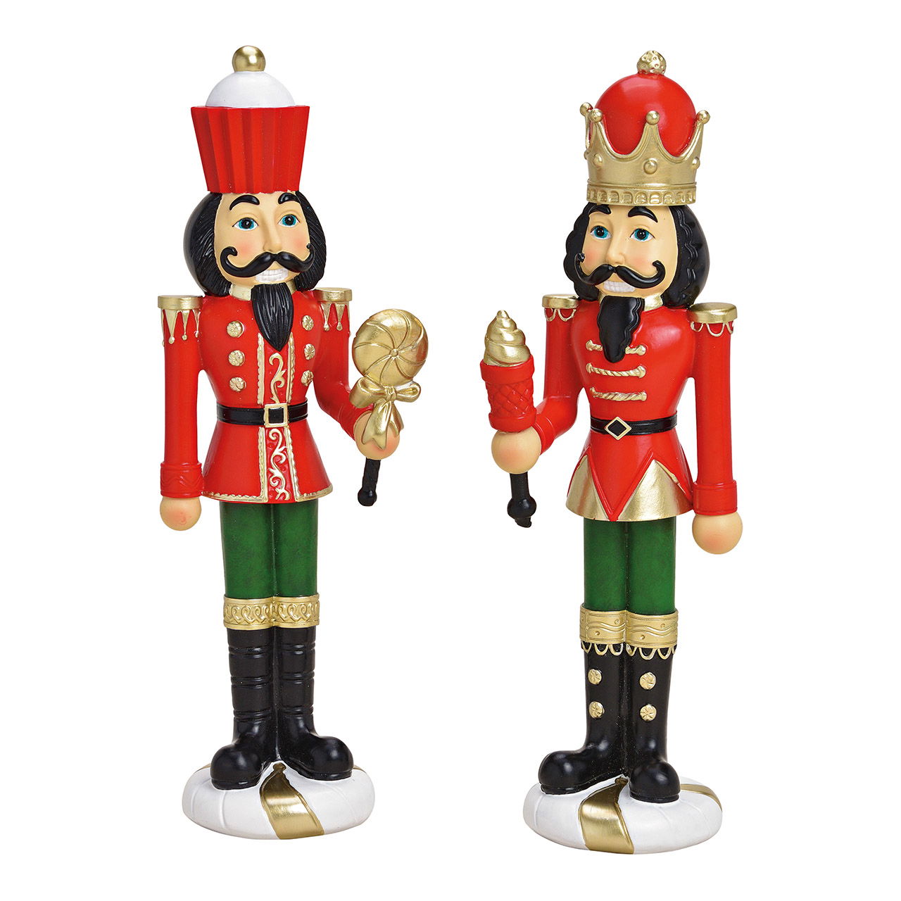 Nutcracker made of poly colorful 2-fold, (W/H/D) 12x35x10cm