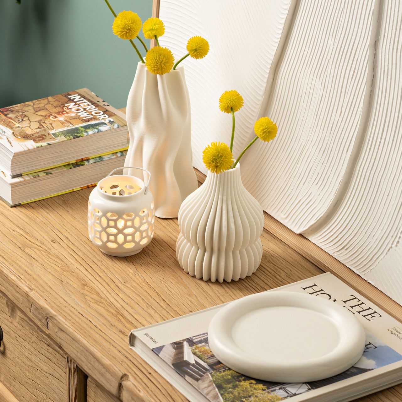 Laterne aus Porzellan, Weiß (B/H/T) 9x10x9cm Laterne aus Porzellan, Weiß (B/H/T) 9x10x9cm