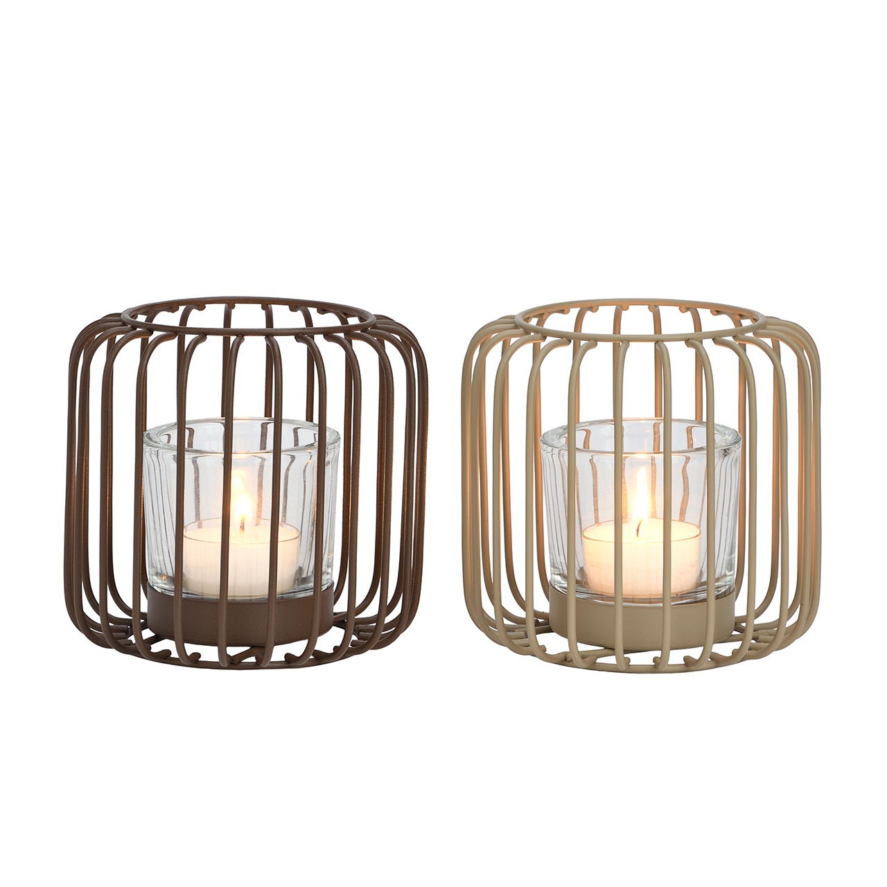 Farol metal/cristal marrón/beige 2 surtidos (ancho/alto/profundidad) 11x10x11cm Farol metal/cristal marrón/beige 2 surtidos (ancho/alto/profundidad) 11x10x11cm