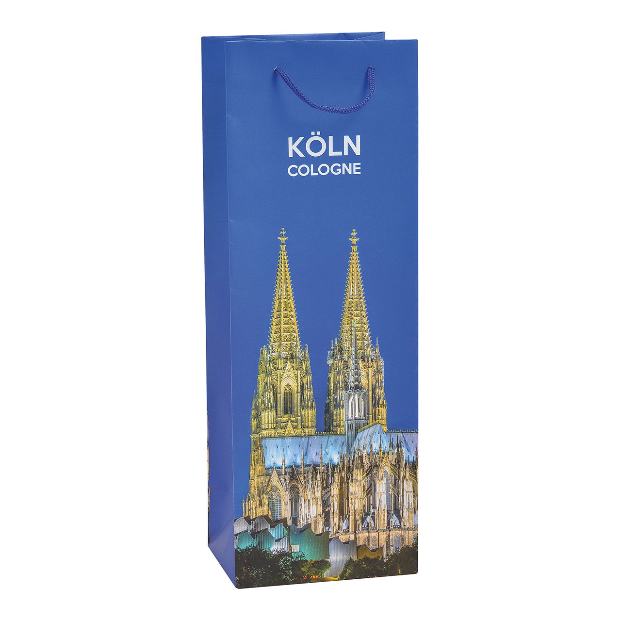 Bottle bag Cologne made of paper/cardboard matt colored (W/H/D) 12x35x9cm