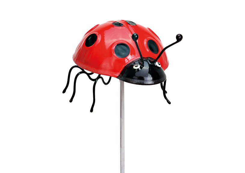 Plug ladybird, metallo, rosso, (w/h/d) 10x65x10cm