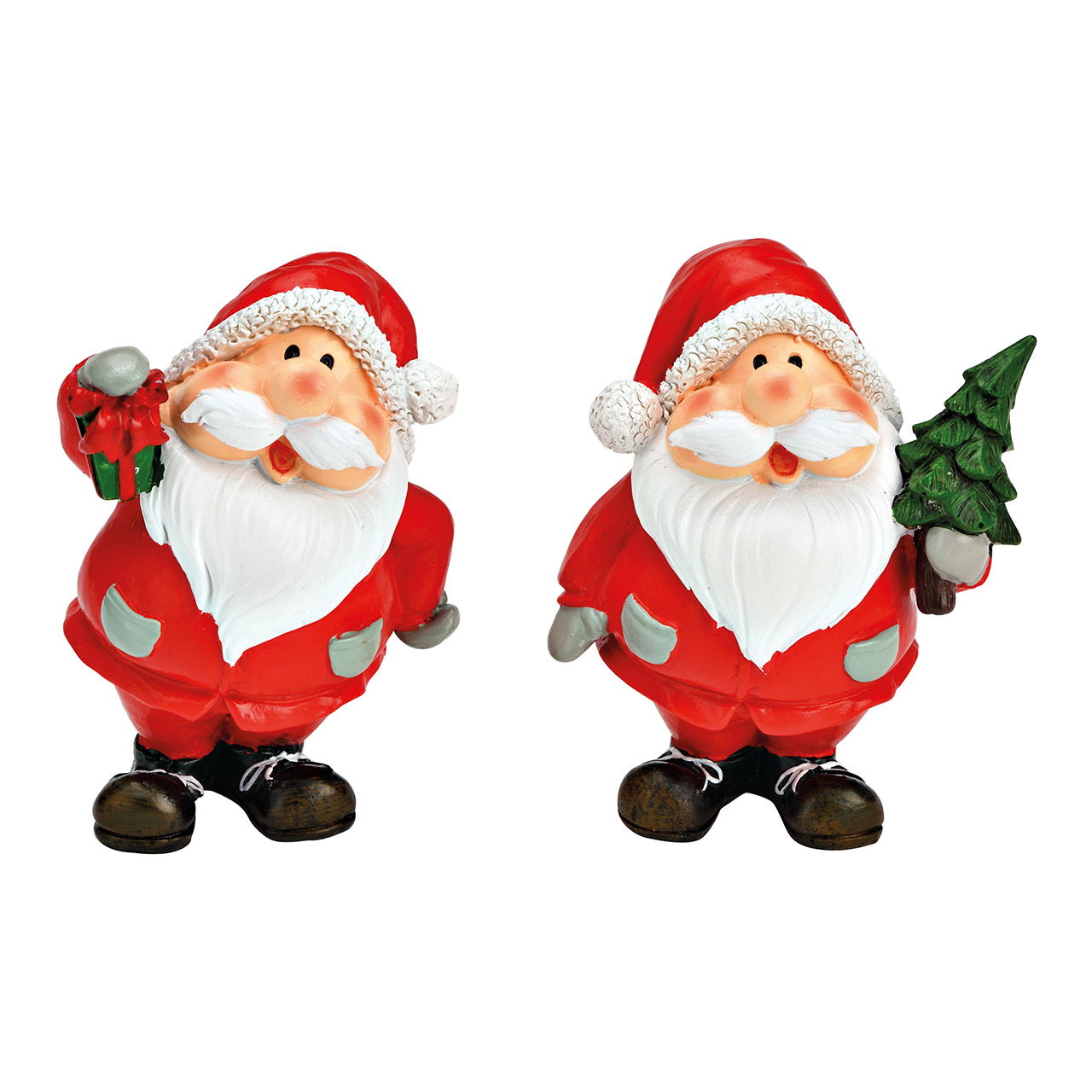 Babbo Natale in polietilene rosso 2 pieghe, (L/H/D) 7x10x6cm Babbo Natale in polietilene rosso 2 pieghe, (L/H/D) 7x10x6cm