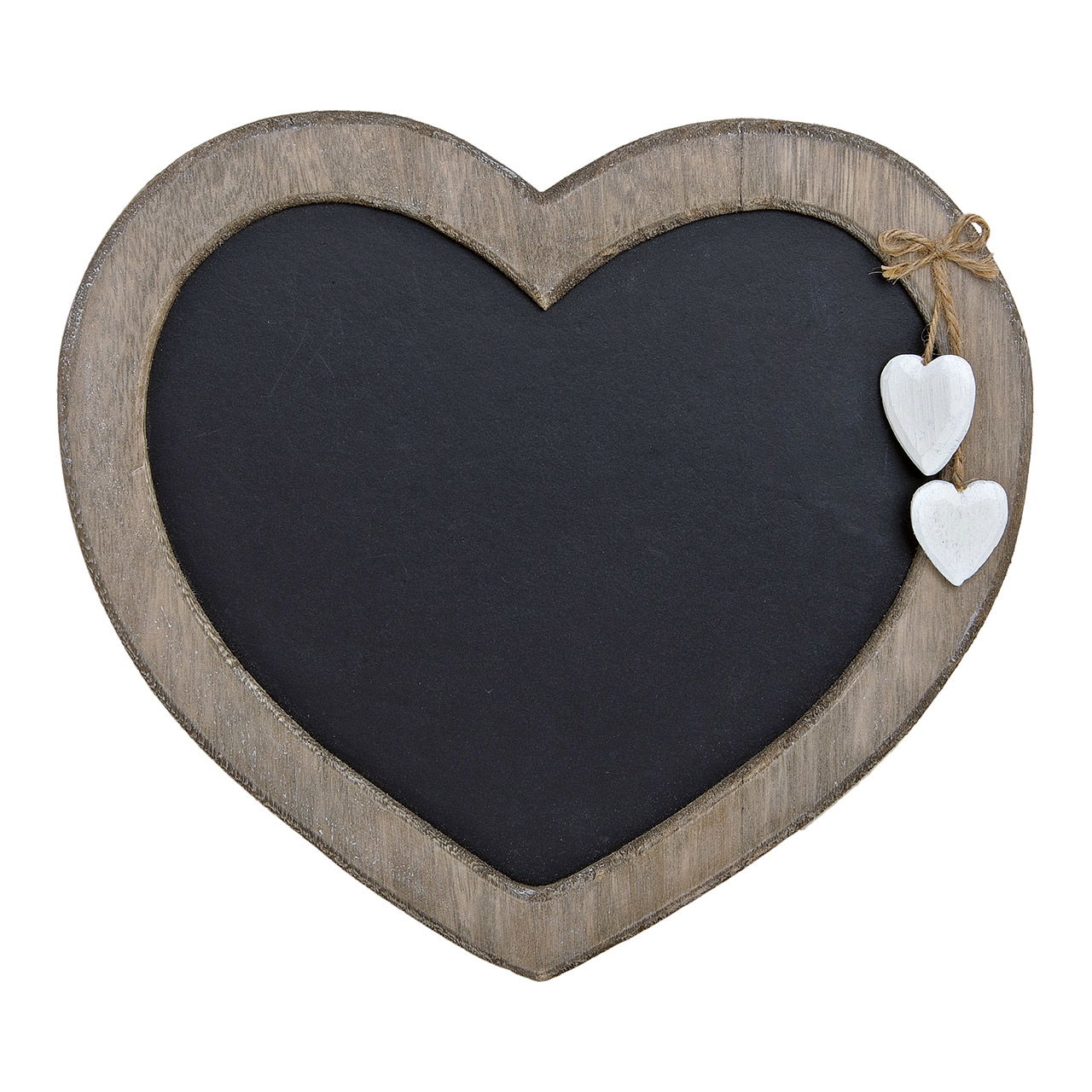 Memotafel mit zwei Herzen aus Holz, Braun/Schwarz (B/H) 30x27cm Memotafel mit zwei Herzen aus Holz, Braun/Schwarz (B/H) 30x27cm