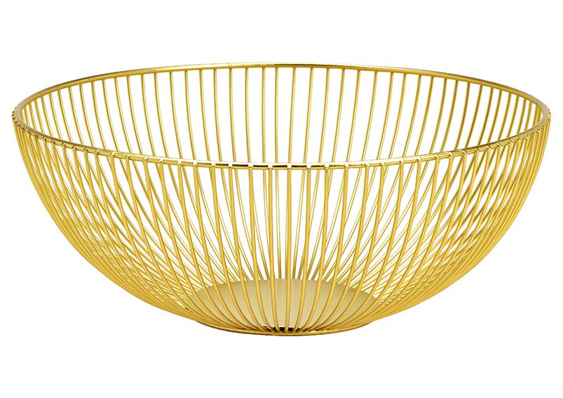 Basket metal gold (W/H/D) 31x12x31cm