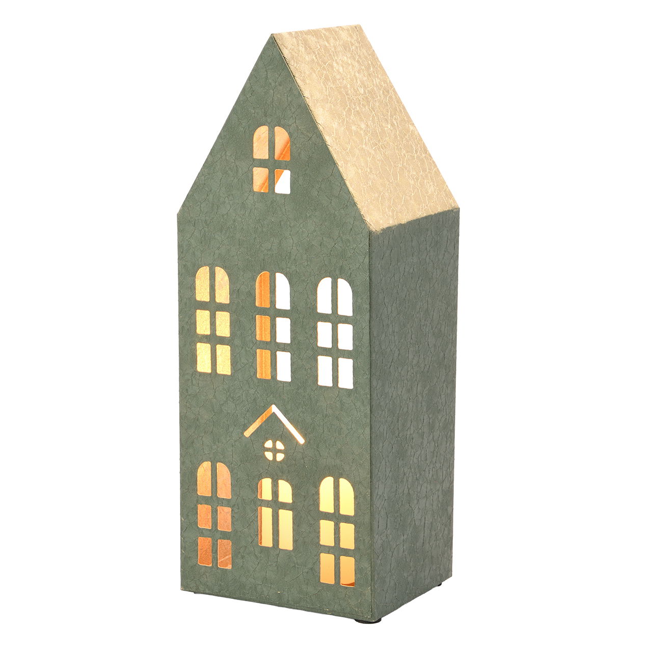 Portacandele in metallo verde (L/H/D) 13x33x10cm