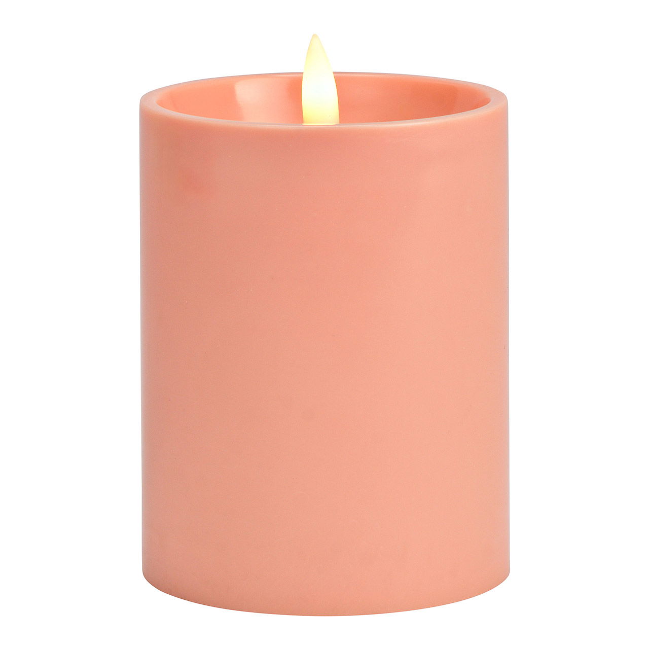 Bougie LED d'extérieur en plastique avec minuterie, rose (L/H/P) 8x12x8cm, 2xAA exclus Bougie LED d'extérieur en plastique avec minuterie, rose (L/H/P) 8x12x8cm, 2xAA exclus