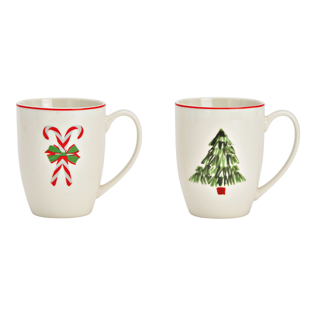 Taza motivo navideño, de porcelana colorida de 2 pliegues, (An/Az/Fo) 12x11x8cm 350ml